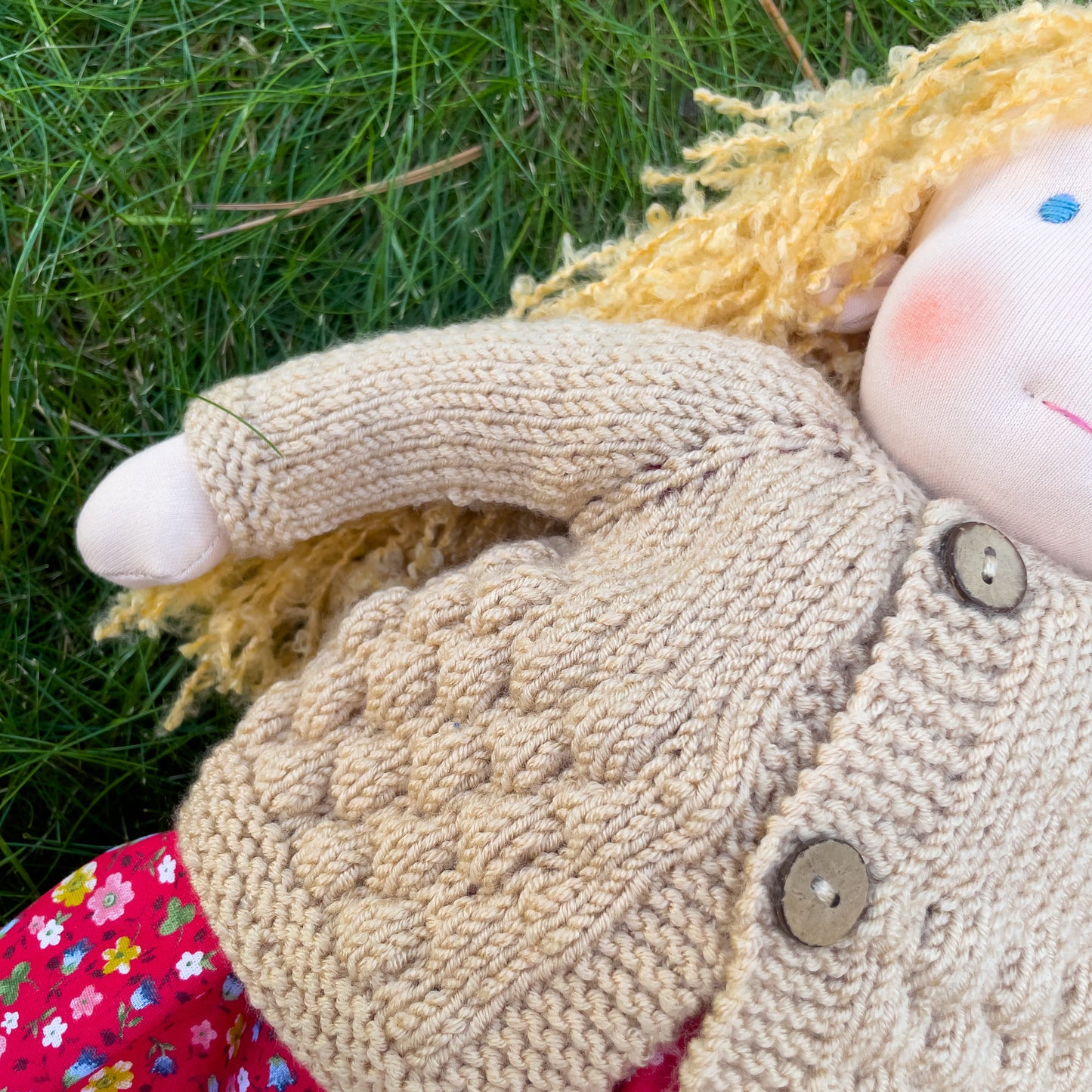 Handmade Waldorf Doll Custom Baby Shower Gift for First Time Mom - Personalized Rag Doll Birthday Gift for 2 Year Old Daughter