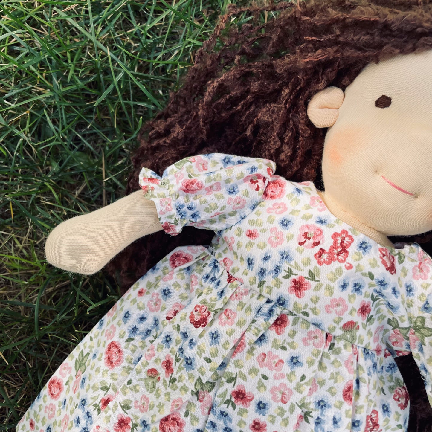 Handmade Waldorf Doll Personalized Birthday Gift for First Time Mom - Cotton Plush Doll Special Christmas Gift for 2 Year Old Niece