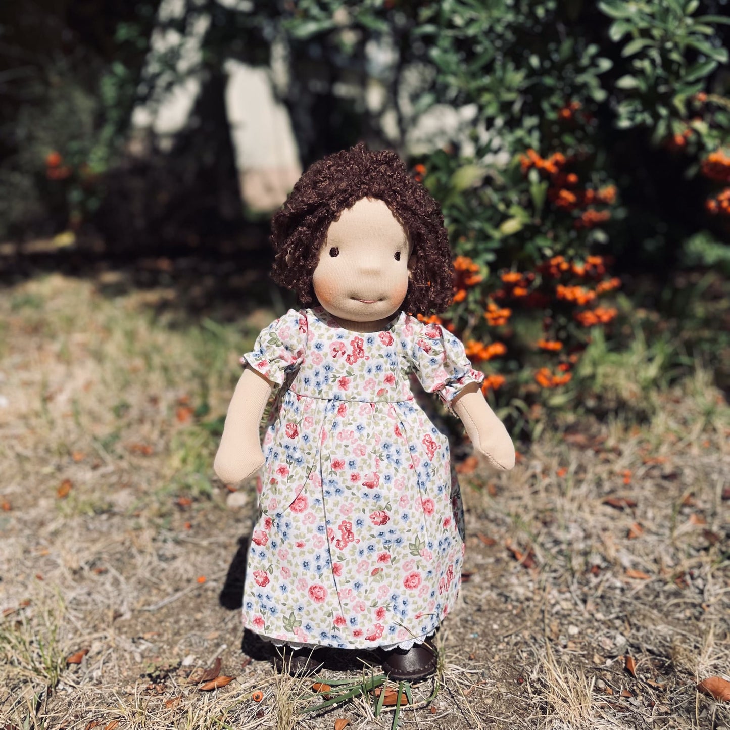 Handmade Waldorf Doll Personalized Birthday Gift for First Time Mom - Cotton Plush Doll Special Christmas Gift for 2 Year Old Niece