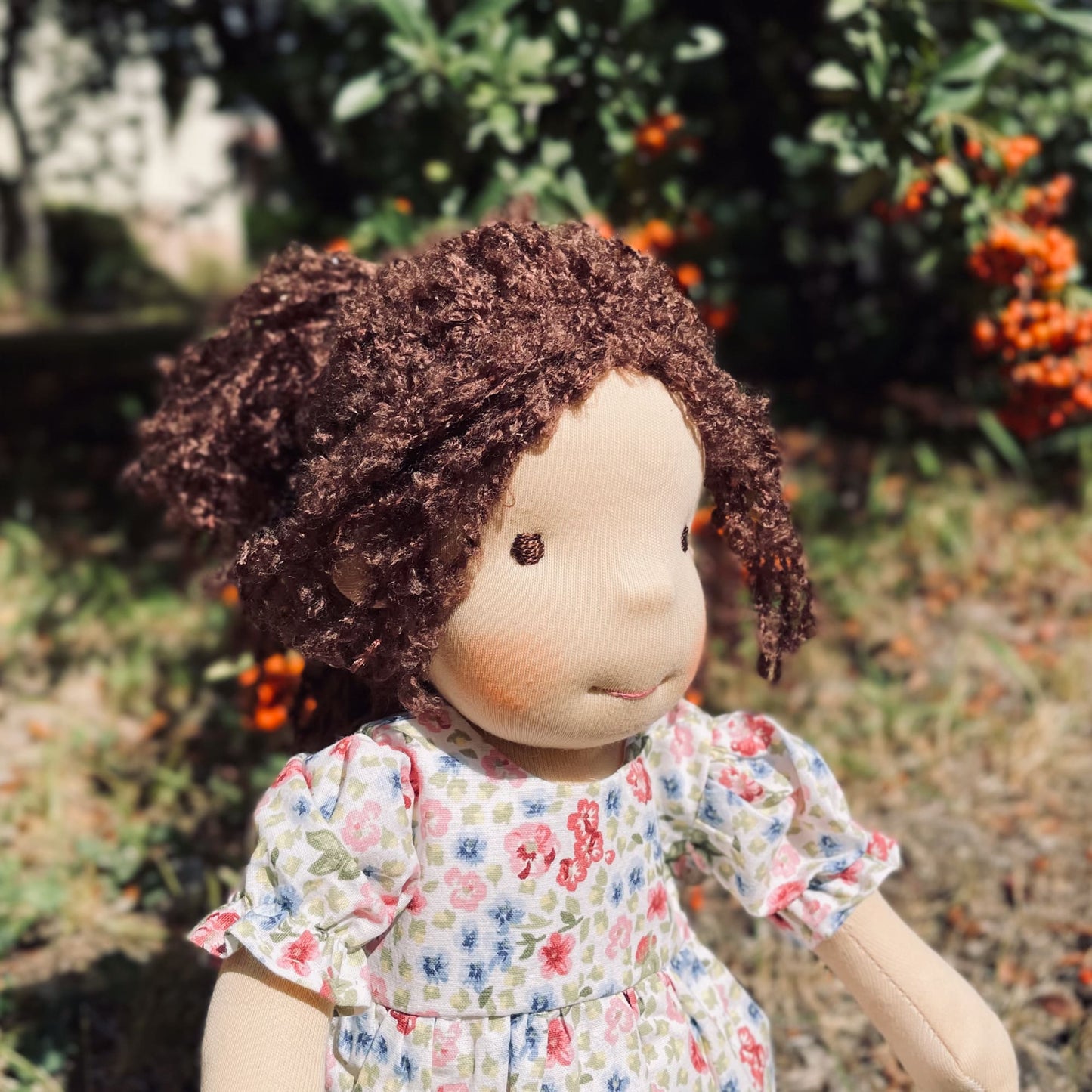 Handmade Waldorf Doll Personalized Birthday Gift for First Time Mom - Cotton Plush Doll Special Christmas Gift for 2 Year Old Niece