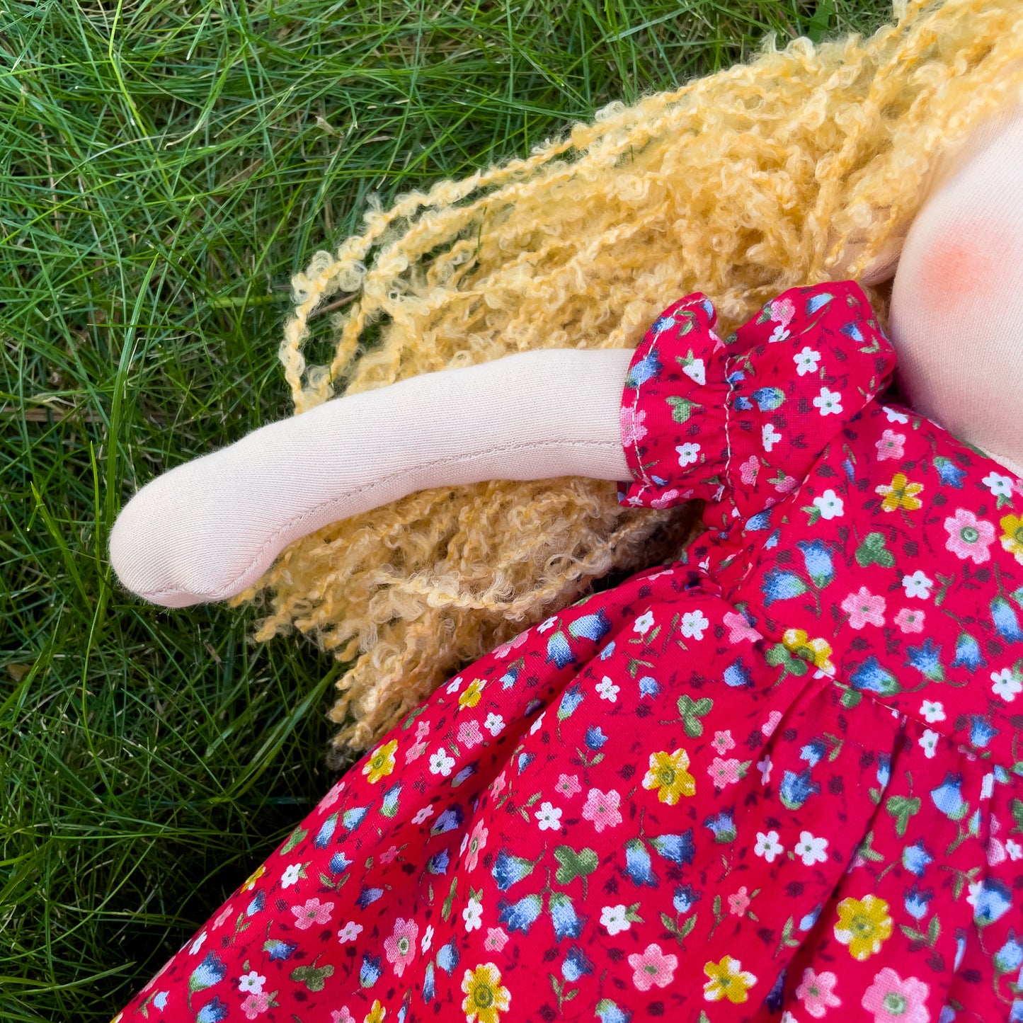 Handmade Waldorf Doll Personalized Christmas Gift for Girls - Custom First Baby Doll Birthday Gift for 2 Year Old Niece