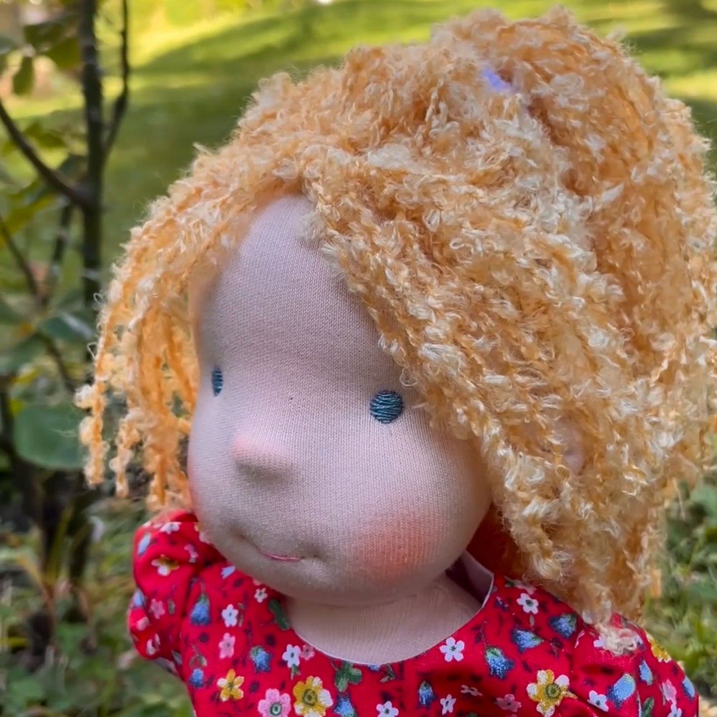 Handmade Waldorf Doll Personalized Christmas Gift for Girls - Custom First Baby Doll Birthday Gift for 2 Year Old Niece