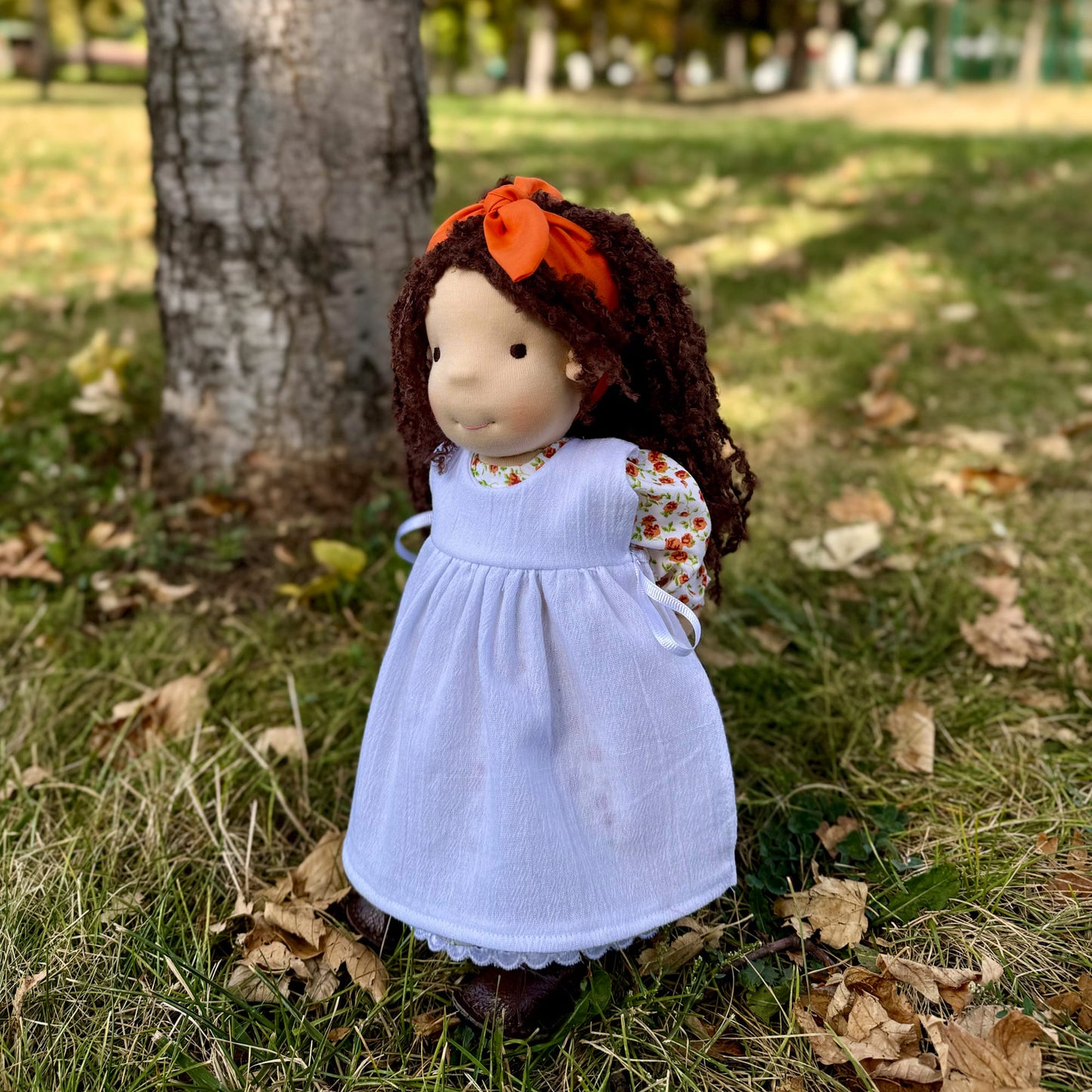 Handmade Waldorf Doll Christmas Gift for 2 Year Old Niece - Personalized Plush Toy Custom Gift for Kids - Special Family Rag Doll