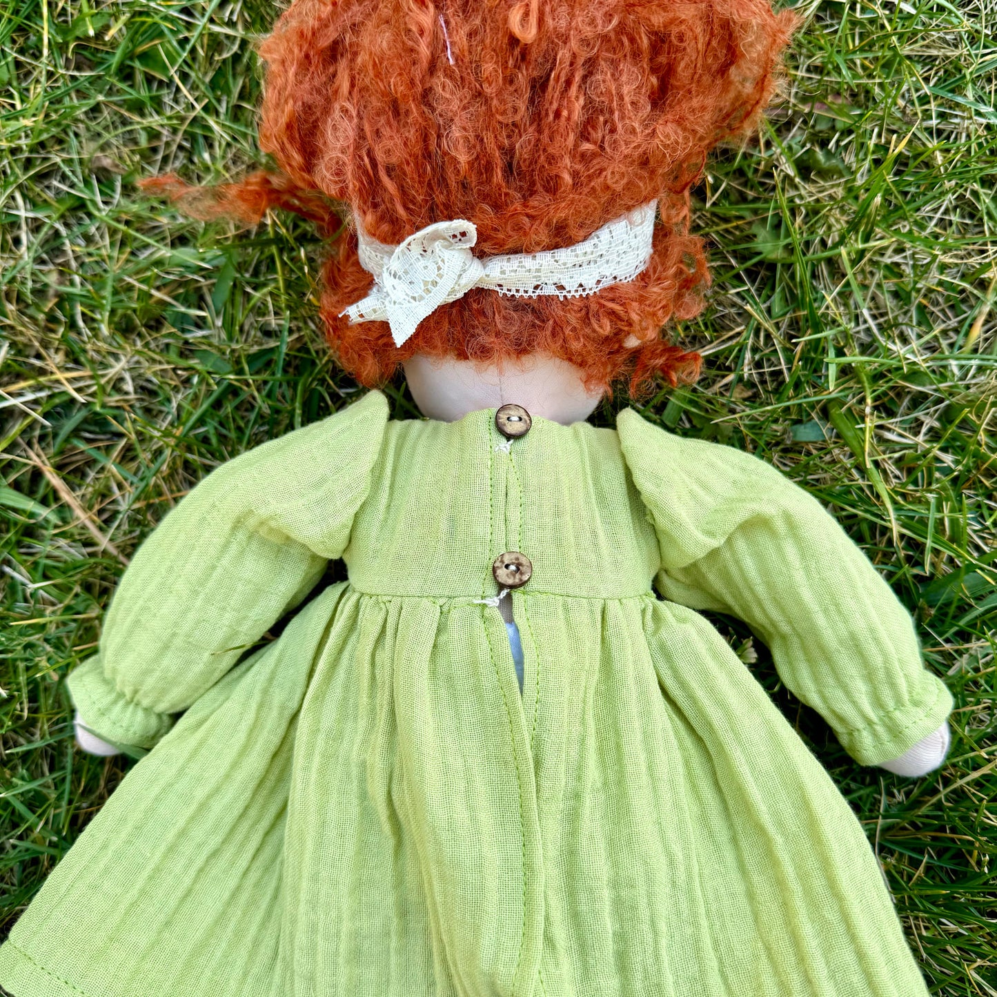 Handmade Waldorf Doll Unique Baby Shower Gift for Her - Custom Plush Toy Special Birthday Gift for 2 Year Old Niece from Aunt