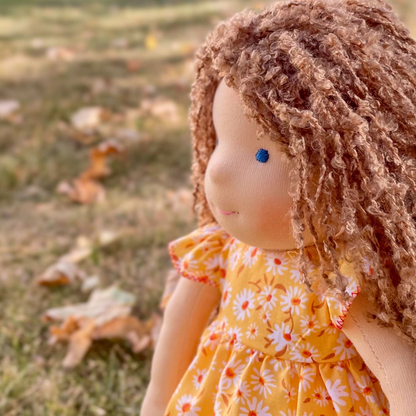 Handmade Waldorf Doll Unique Birhtday Gift for Kids - Personalized Soft Textile Doll Special Christmas Gift for Mom