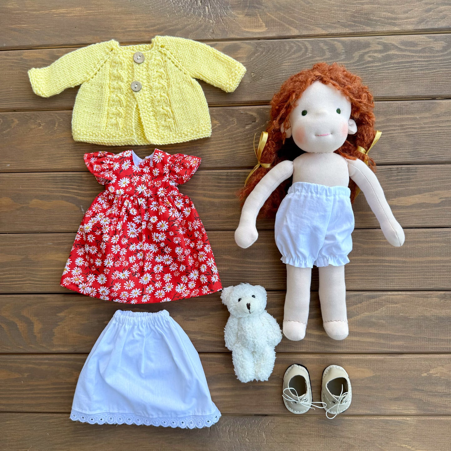 Handmade Waldorf Doll Unique Birthday Gift for Kids - Soft Textile Rag Doll Encourages Imaginative Play Christmas Gift for Niece