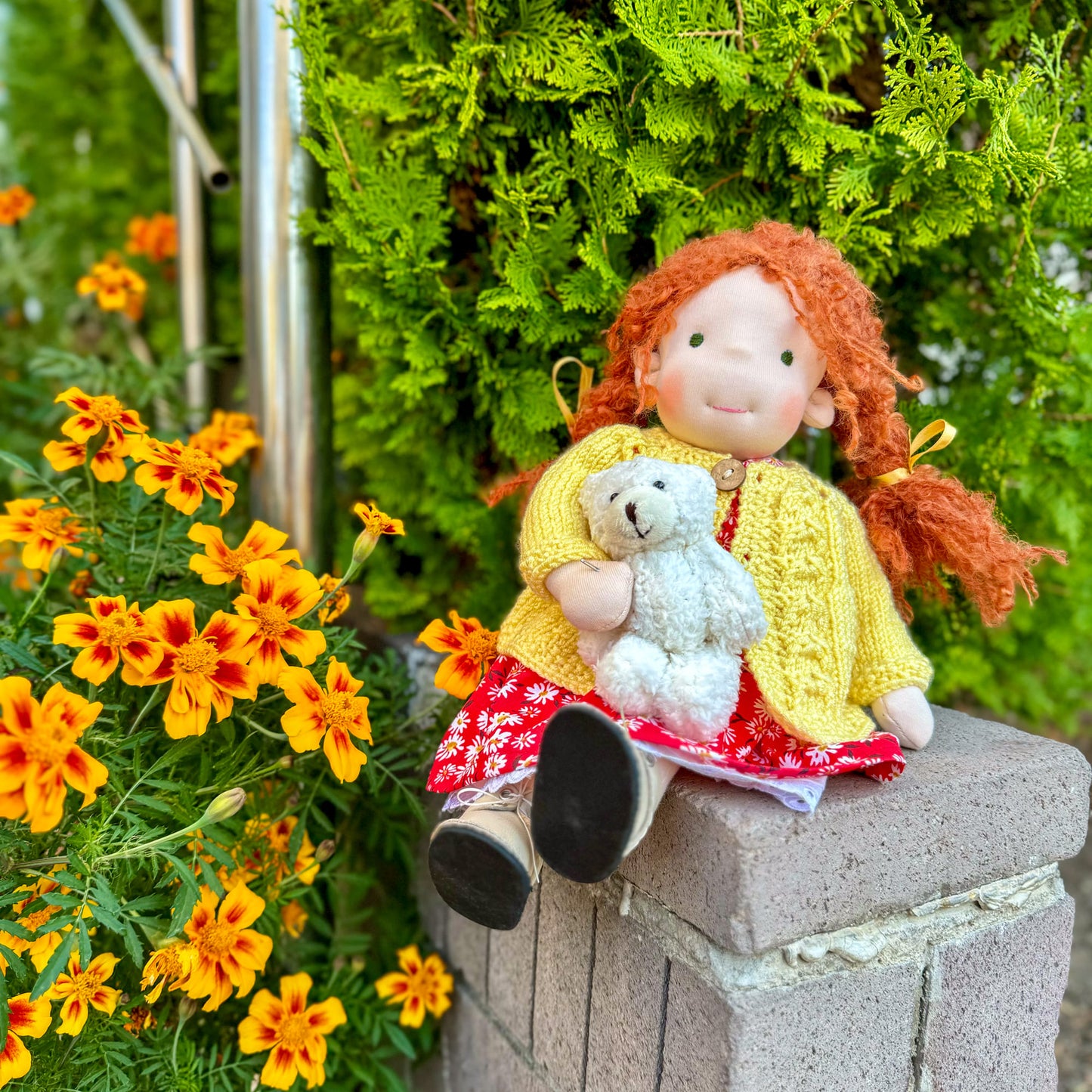 Handmade Waldorf Doll Unique Birthday Gift for Kids - Soft Textile Rag Doll Encourages Imaginative Play Christmas Gift for Niece