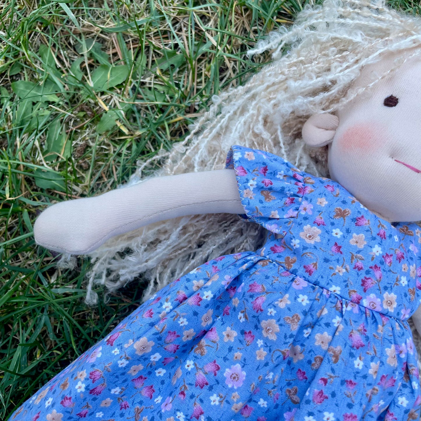 Handmade Waldorf Inspired First Baby Doll Special Birthday Gift - Custom Rag Doll Unique Christmas Gift for 2 Year Old Daughter
