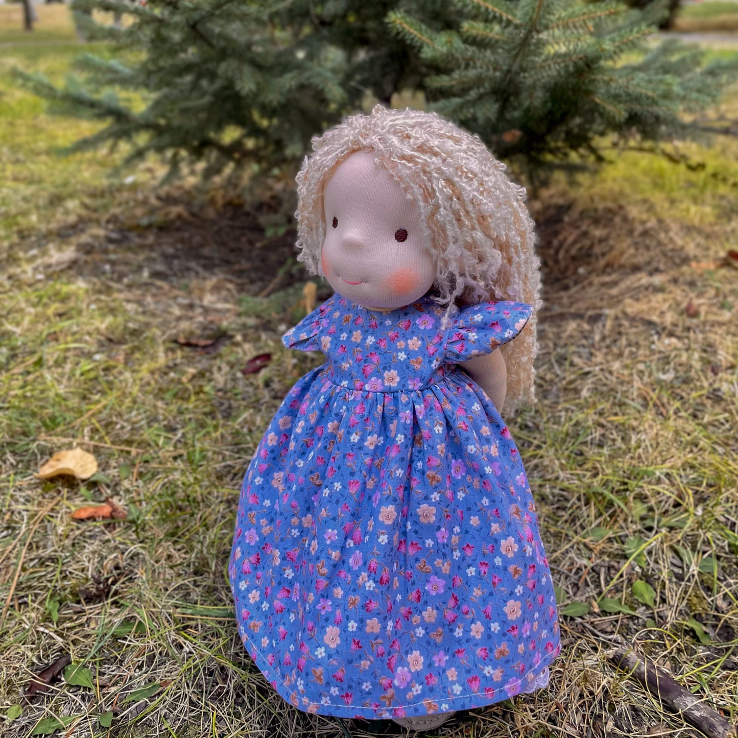 Handmade Waldorf Inspired First Baby Doll Special Birthday Gift - Custom Rag Doll Unique Christmas Gift for 2 Year Old Daughter