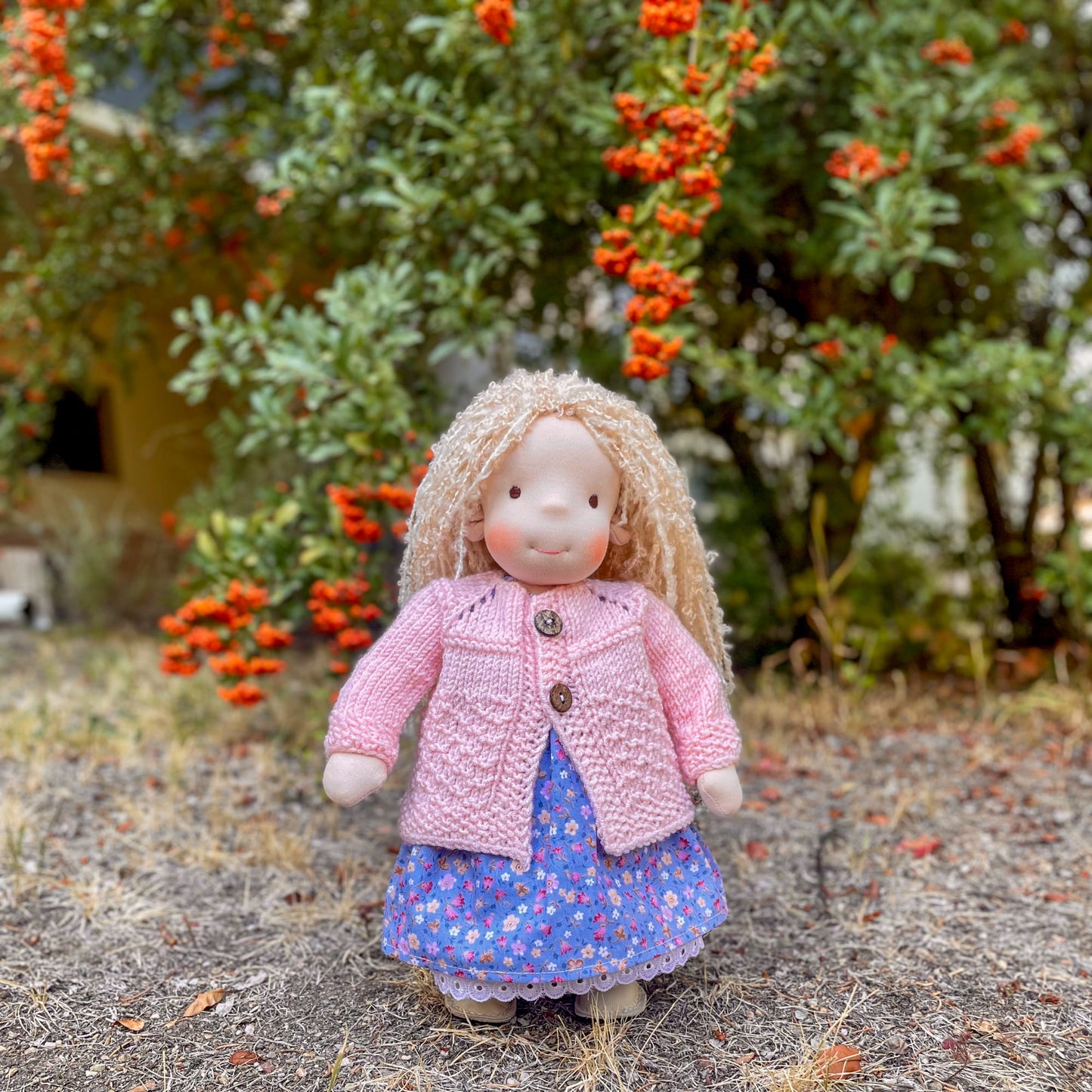 Handmade Waldorf Inspired Heirloom Doll Baby Shower Gift for First Time Mom - Custom Rag Doll Unique Birthday Gift for Wife