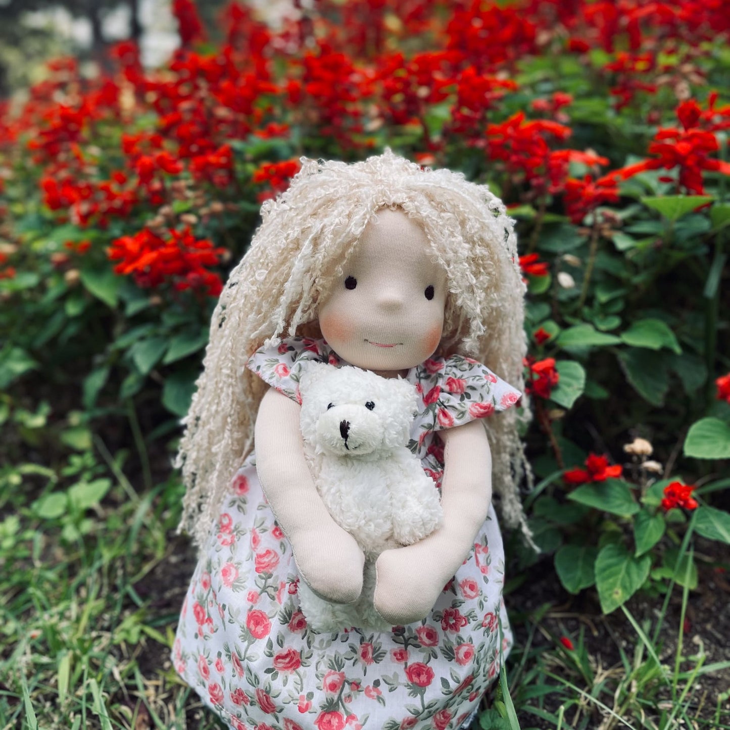 Handmade Waldorf Doll Special Christmas Gift for 2 Year Old Niece - Custom Unique Heirloom Doll Birthday Gift for Kids
