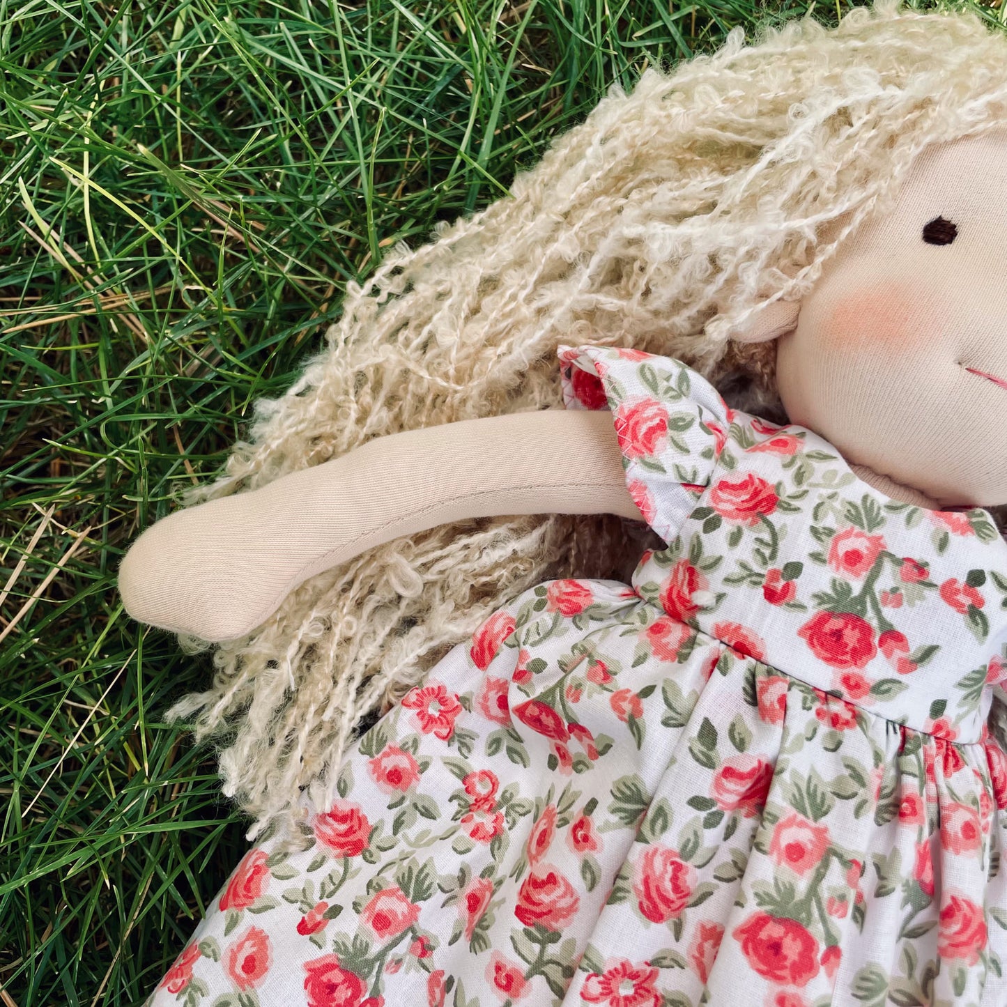 Handmade Waldorf Doll Special Christmas Gift for 2 Year Old Niece - Custom Unique Heirloom Doll Birthday Gift for Kids