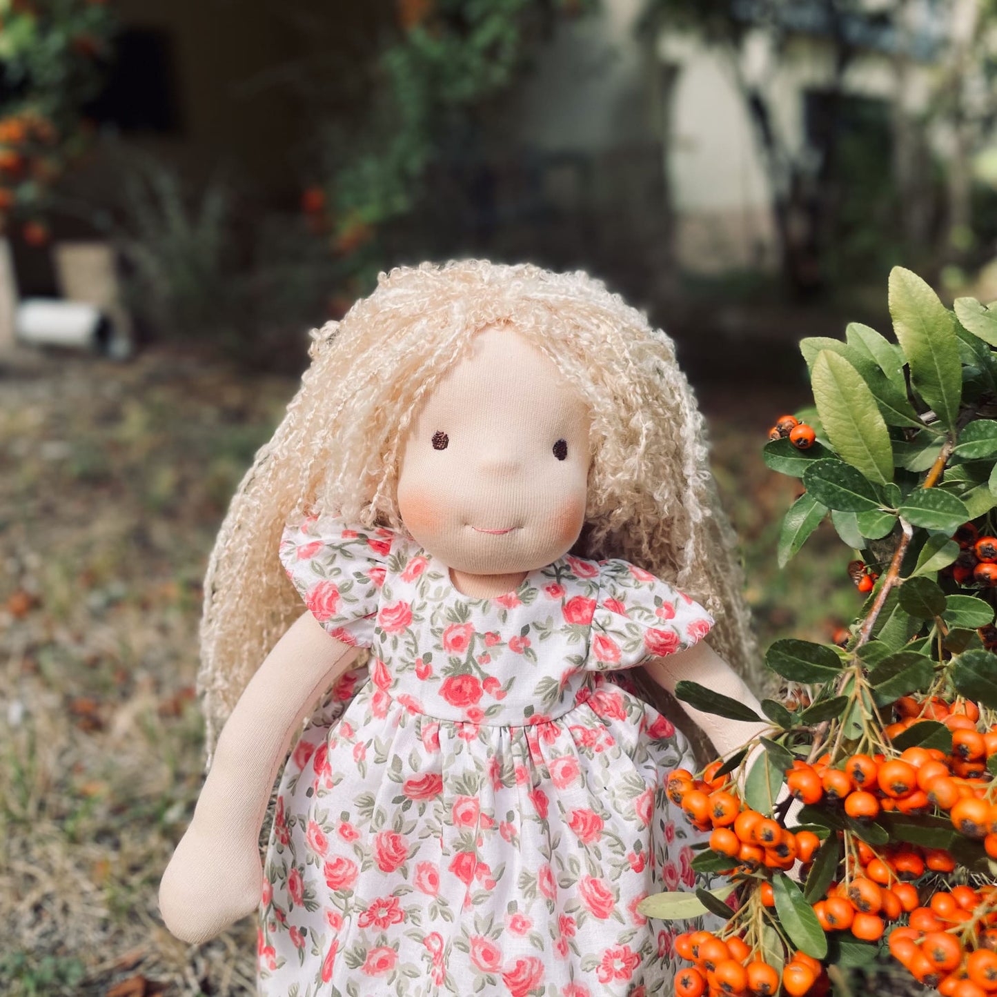 Handmade Waldorf Doll Special Christmas Gift for 2 Year Old Niece - Custom Unique Heirloom Doll Birthday Gift for Kids