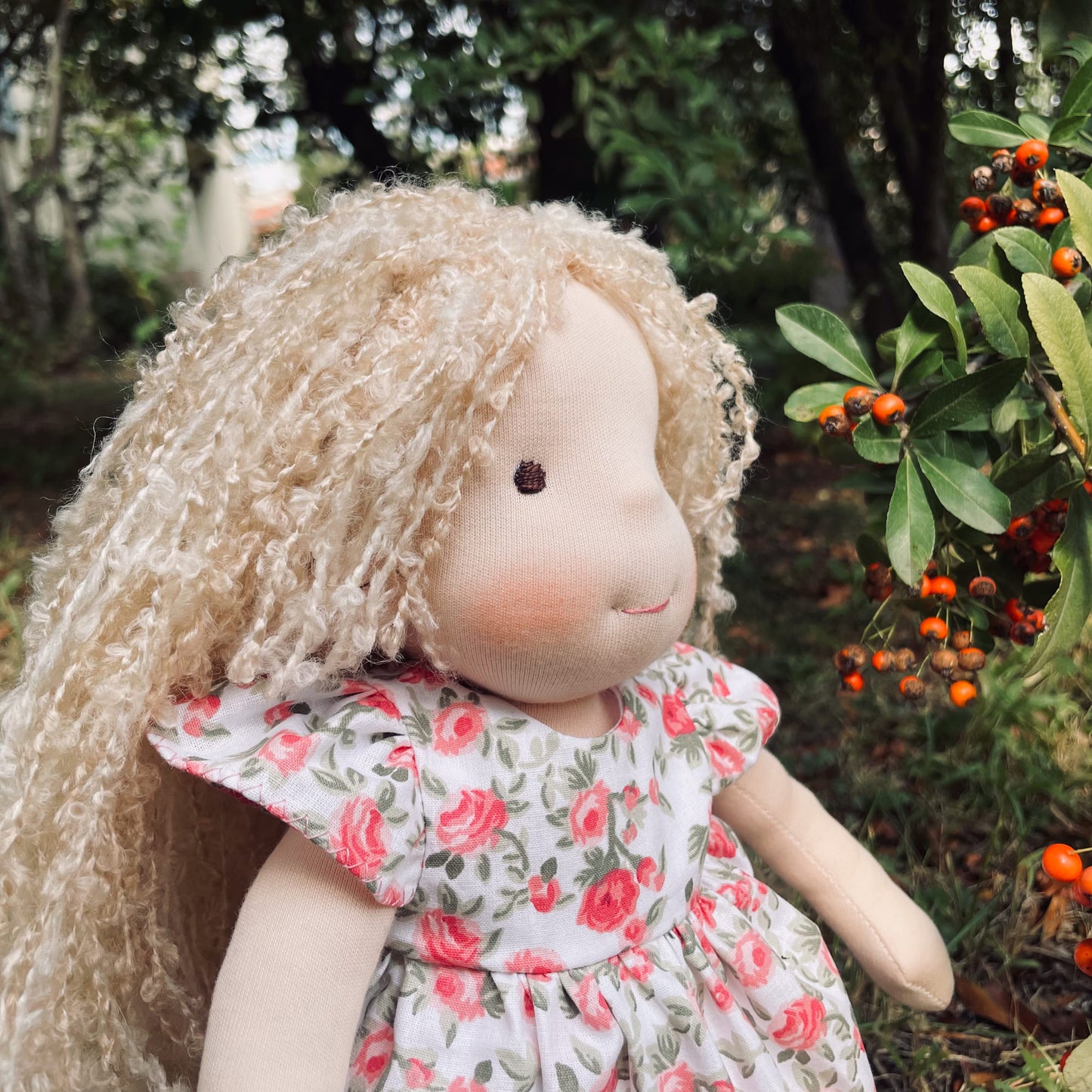 Handmade Waldorf Doll Special Christmas Gift for 2 Year Old Niece - Custom Unique Heirloom Doll Birthday Gift for Kids