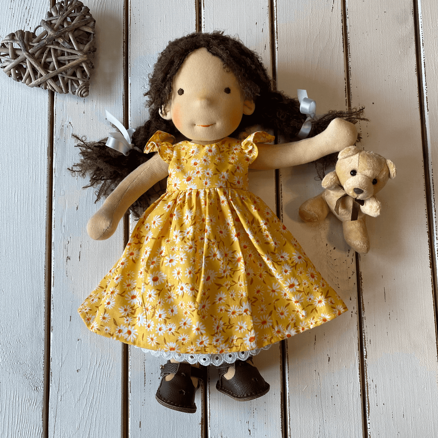 Waldorf Doll Type 5 Dress for 16 - 14 inch for Dolls | Handmade Cotton Doll Dress