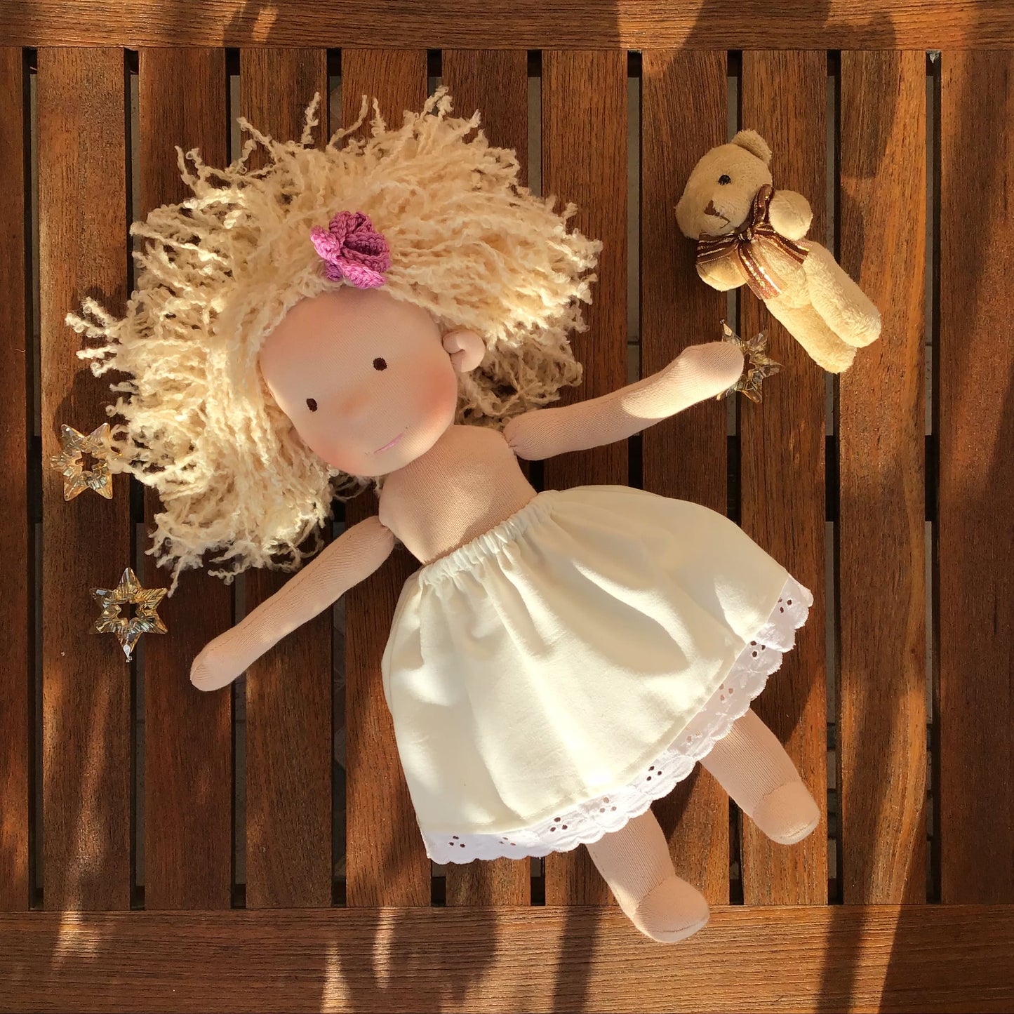 Waldorf Doll Unique Handmade Baby Doll wCustomizable Clothing and Accessories β Perfect 1st Birthday Gift