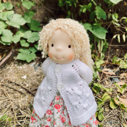 Handmade Waldorf Doll Personalized Christmas Gift for 1 Year Old Girl - Custom Plush Doll for Imaginative Play Birthday Gift