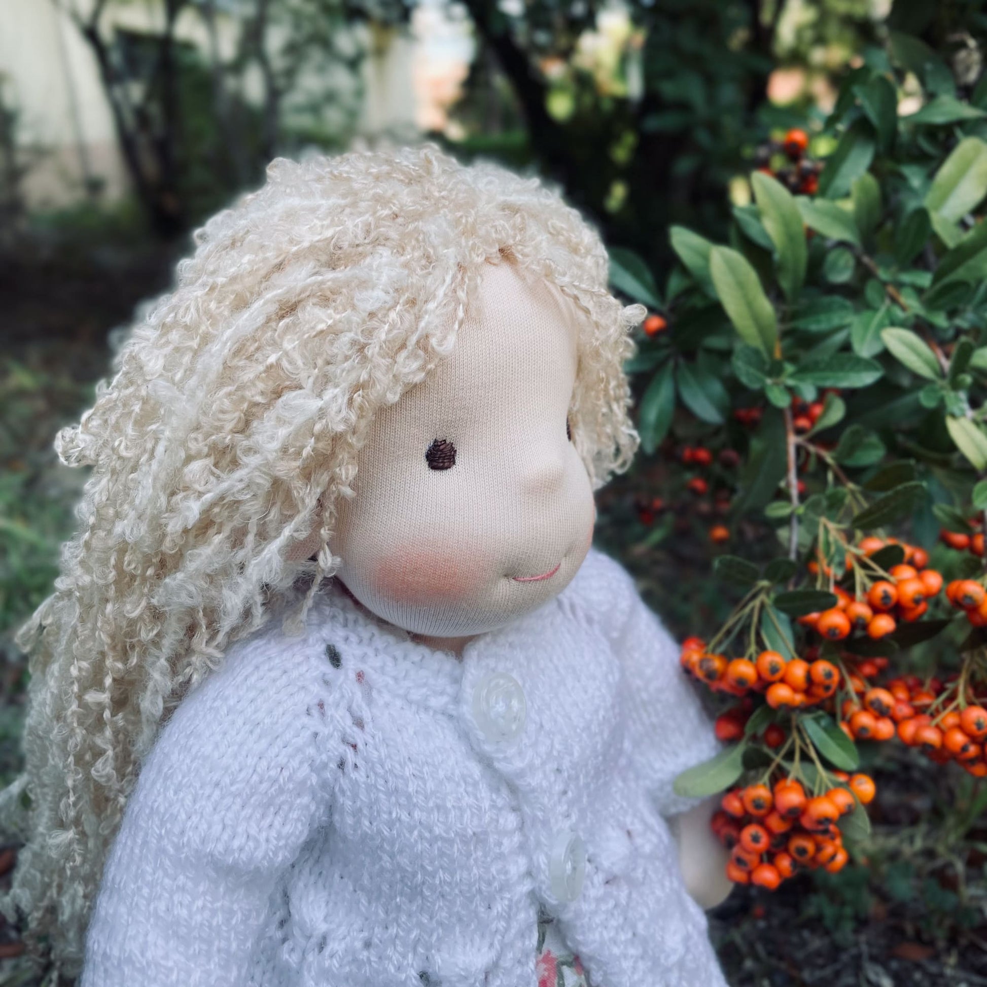Handmade Waldorf Doll Personalized Christmas Gift for 1 Year Old Girl - Custom Plush Doll for Imaginative Play Birthday Gift
