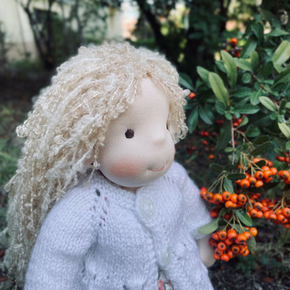 Handmade Waldorf Doll Personalized Christmas Gift for 1 Year Old Girl - Custom Plush Doll for Imaginative Play Birthday Gift