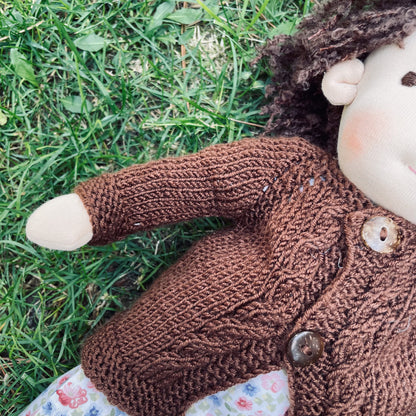 Handmade Waldorf Doll Christmas Gift for 1 Year Old Daughter - Personalized Rag Doll Birthday Gift for Wife & Mom