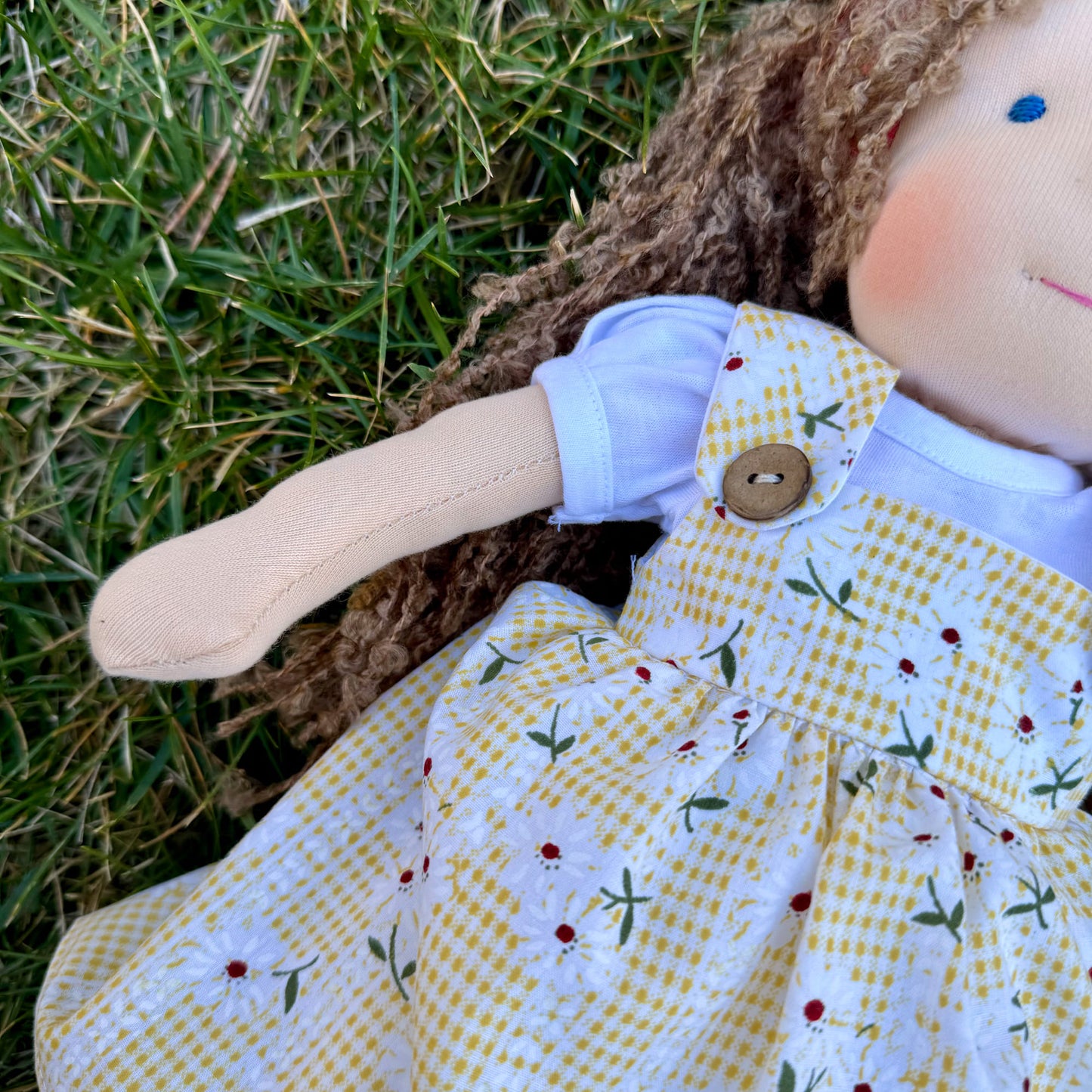 Handmade Waldorf Doll Baby Shower Gift for First Time Mom - Personalized Baby Rag Doll Christmas Gift for 1 Year Old Girl