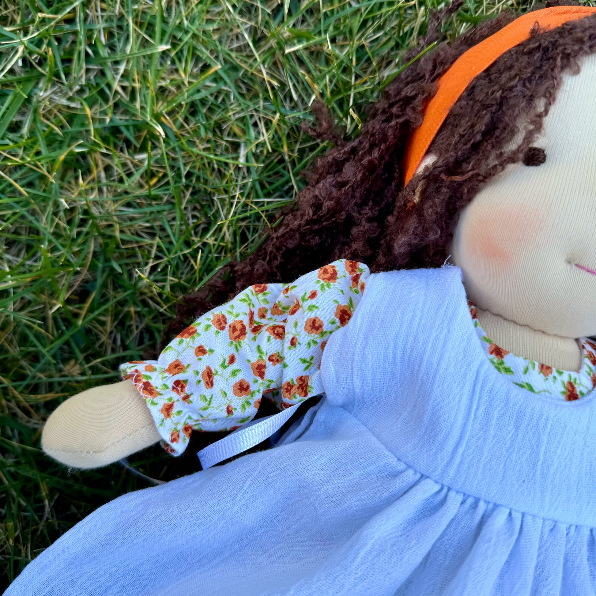 Handmade Waldorf Doll Christmas Gift for 2 Year Old Niece - Personalized Plush Toy Custom Gift for Kids - Special Family Rag Doll