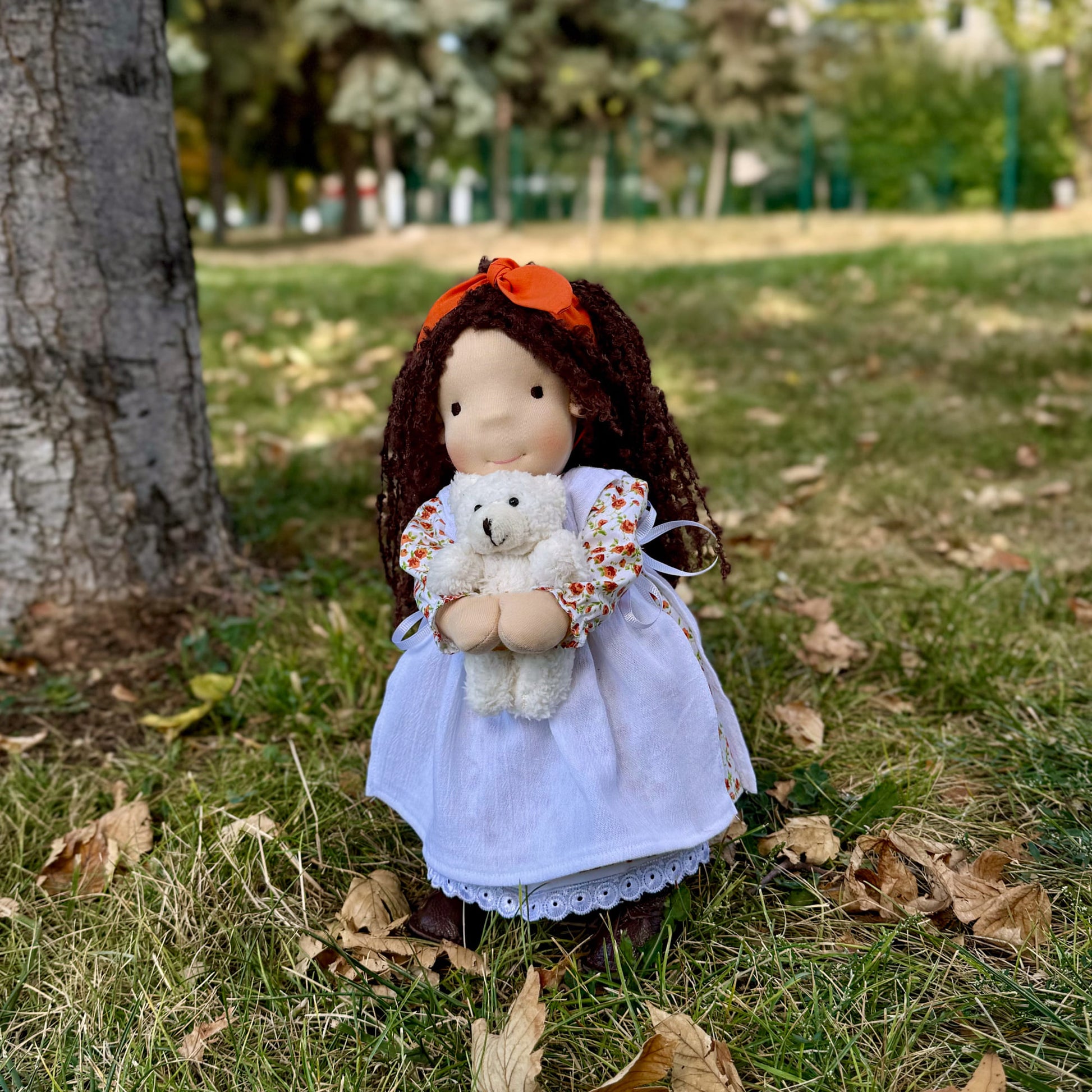 Handmade Waldorf Doll Christmas Gift for 2 Year Old Niece - Personalized Plush Toy Custom Gift for Kids - Special Family Rag Doll