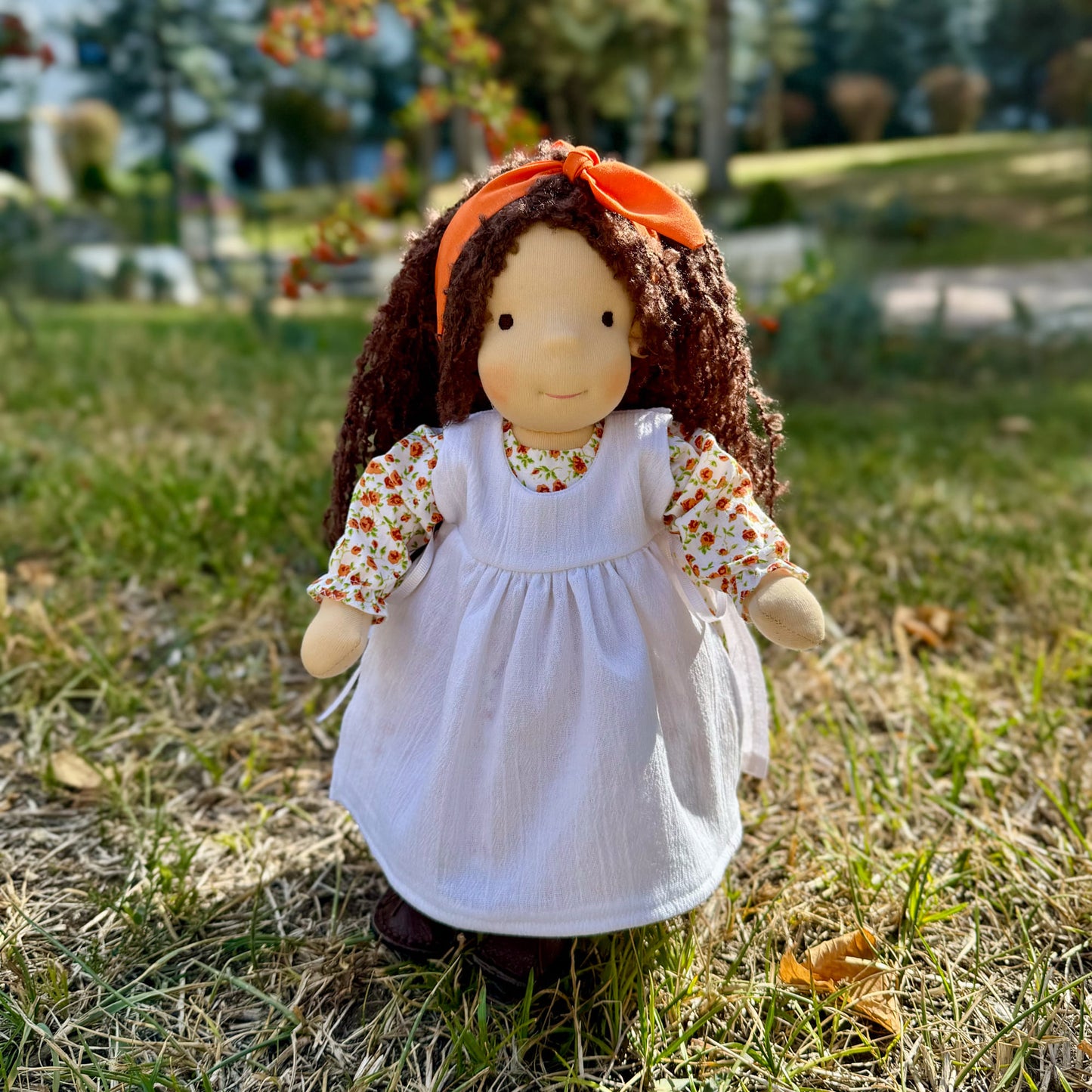 Handmade Waldorf Doll Christmas Gift for 2 Year Old Niece - Personalized Plush Toy Custom Gift for Kids - Special Family Rag Doll