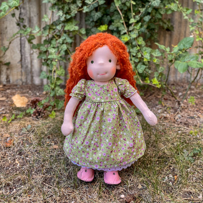 Handmade Waldorf Doll Custom Christmas Gift for 1 Year Old Niece - Personalized Heirloom Doll Encourages Imaginative Play