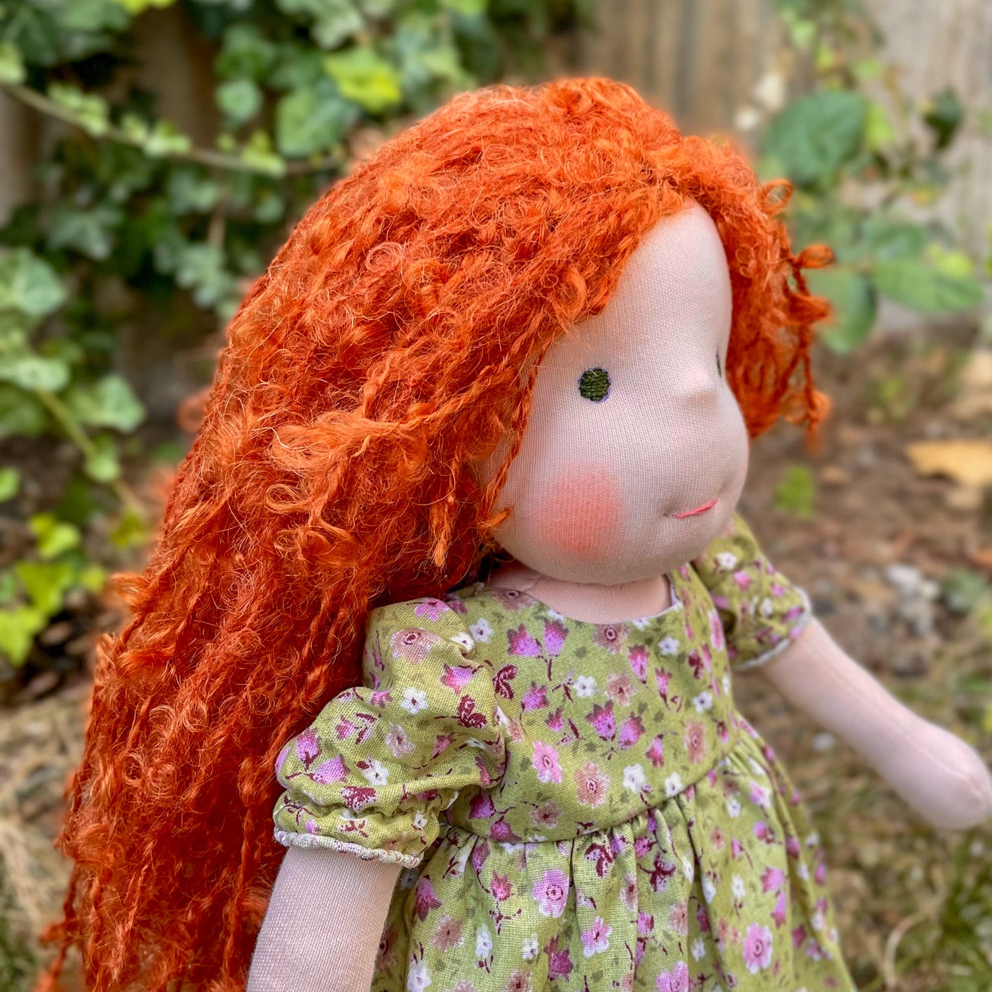 Handmade Waldorf Doll Custom Christmas Gift for 1 Year Old Niece - Personalized Heirloom Doll Encourages Imaginative Play