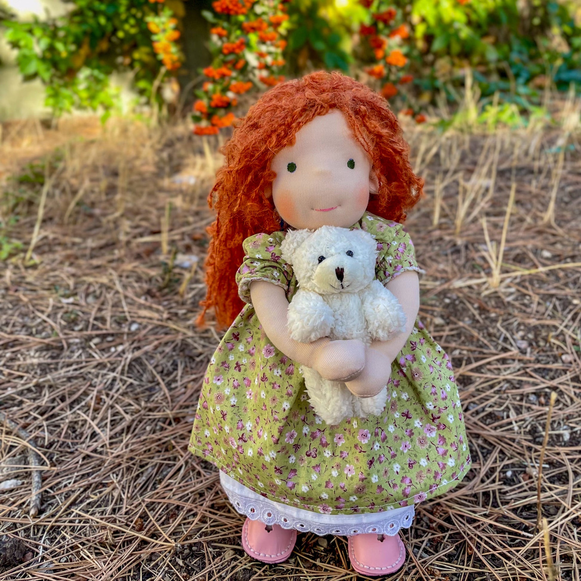 Handmade Waldorf Doll Custom Christmas Gift for 1 Year Old Niece - Personalized Heirloom Doll Encourages Imaginative Play