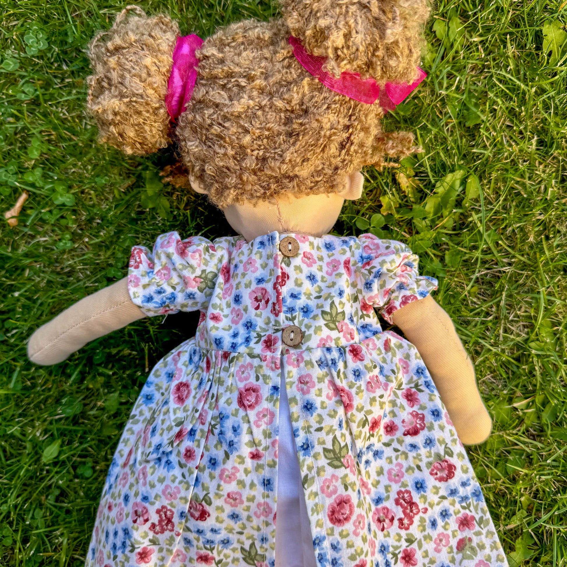 Handmade Waldorf Doll Custom Christmas Gift for 2 Year Old Daughter - Personalized Interactive Rag Doll Birthday Gift for Niece