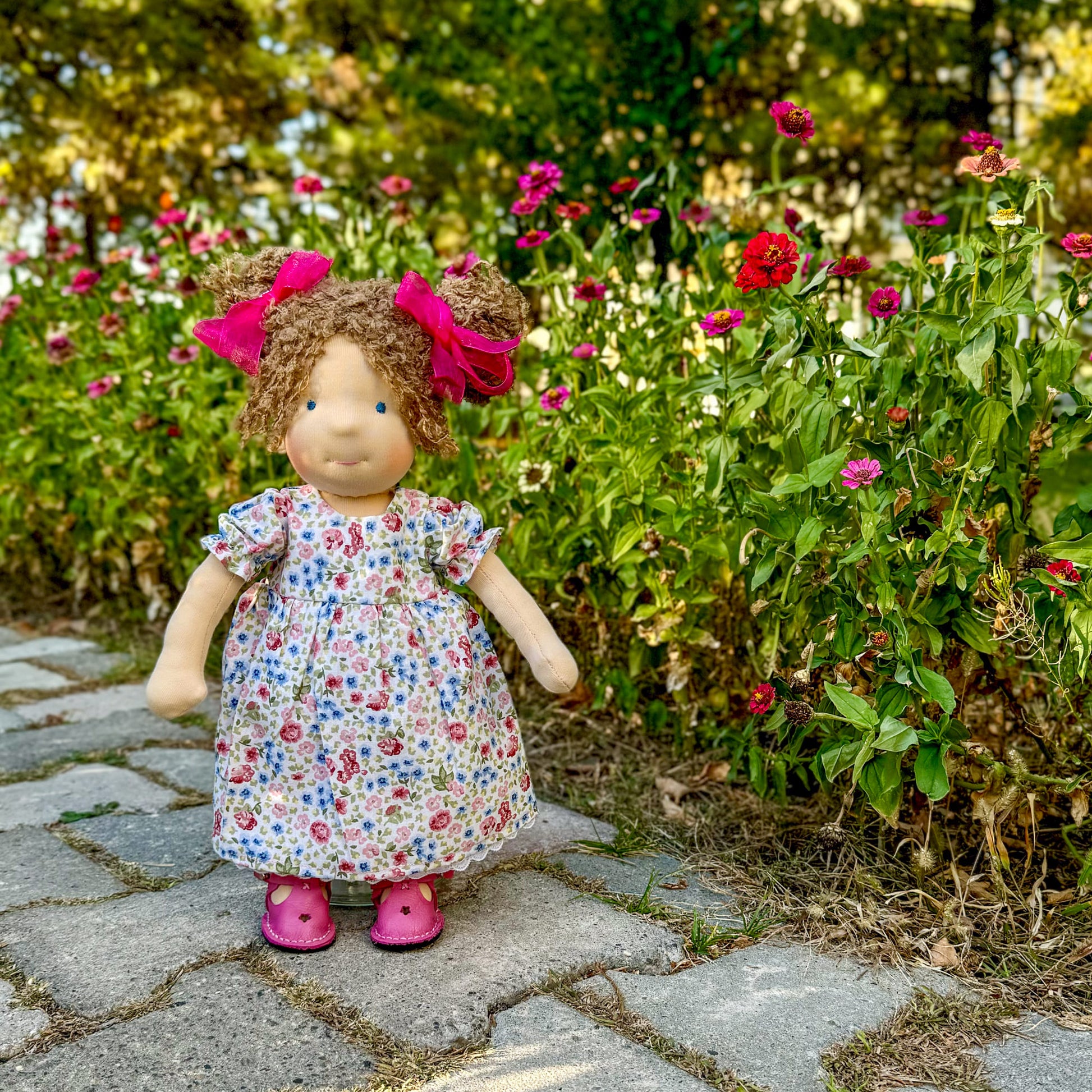 Handmade Waldorf Doll Custom Christmas Gift for 2 Year Old Daughter - Personalized Interactive Rag Doll Birthday Gift for Niece