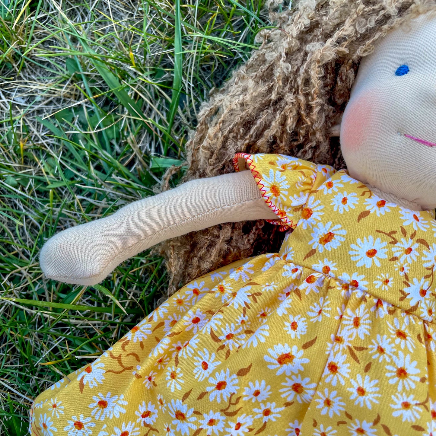 Handmade Waldorf Doll Unique Birhtday Gift for Kids - Personalized Soft Textile Doll Special Christmas Gift for Mom