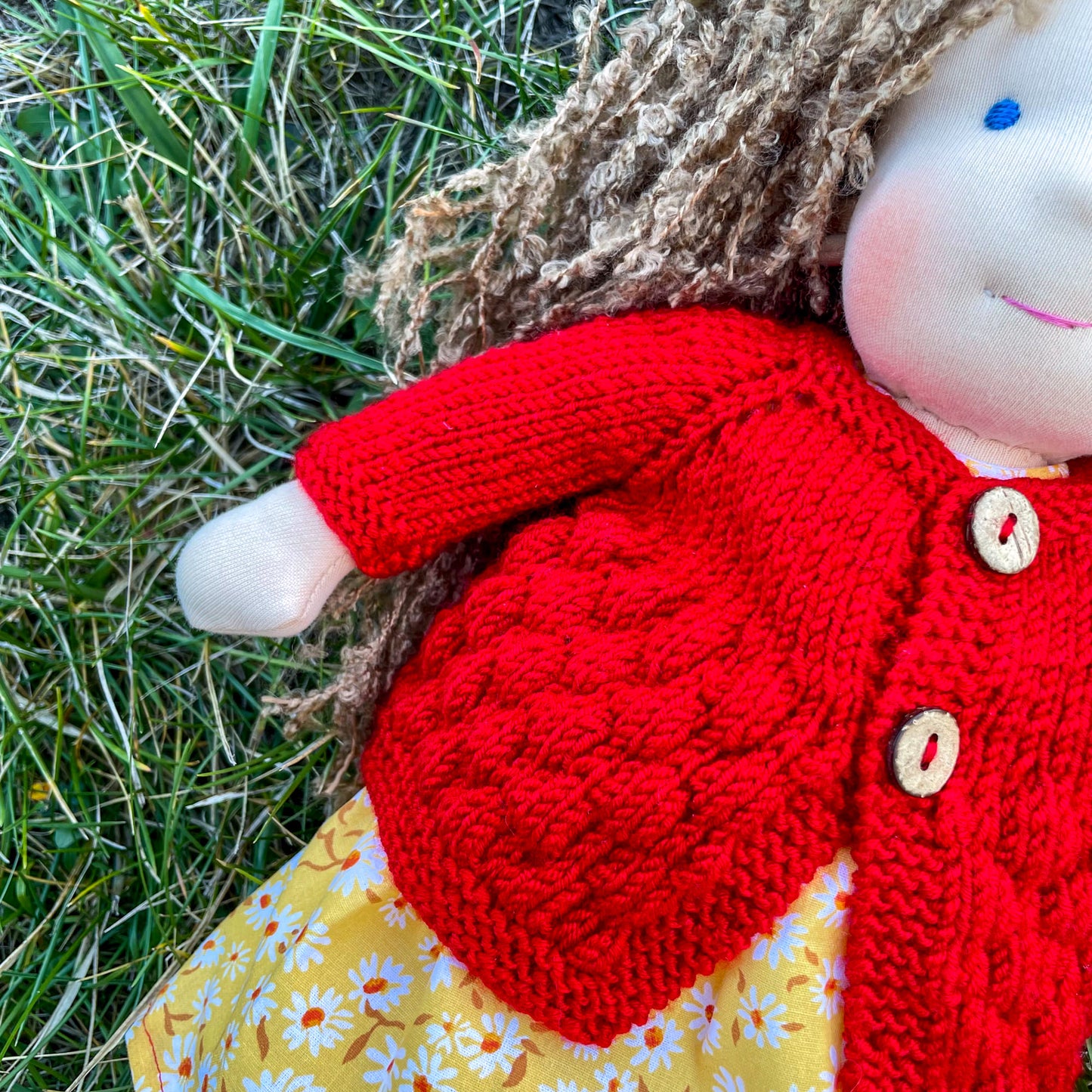 Handmade Waldorf Plush Doll Birthday Gift for 2 Year Old Daughter - Organic Cotton Custom Doll Christmas Gift for Niece