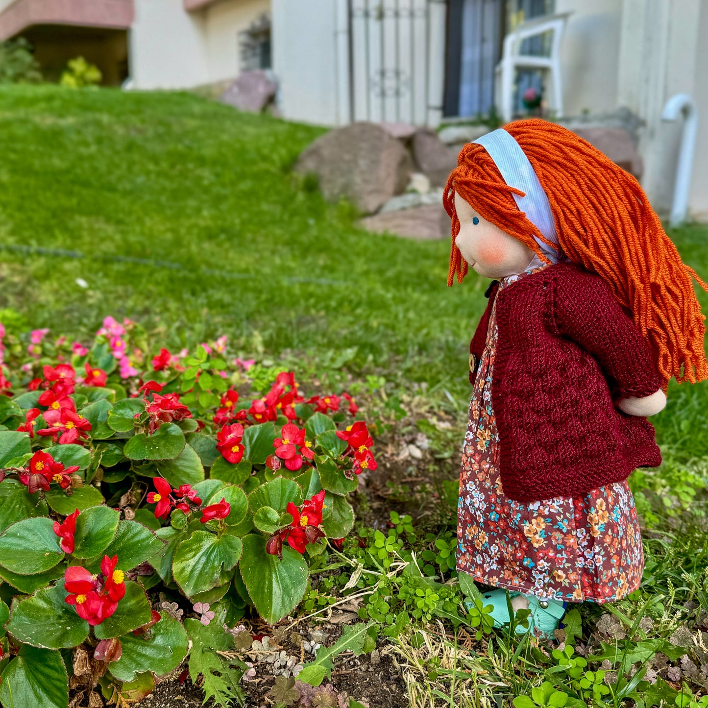 Handmade Unique Waldorf Doll Birthday Gift for 2 Year Old Girl - Custom First Baby Doll Encourages Imaginative Play