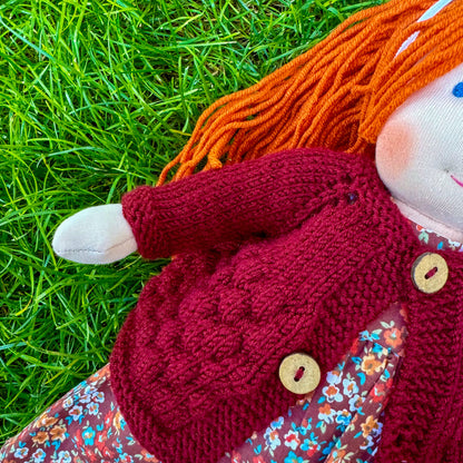 Handmade Unique Waldorf Doll Birthday Gift for 2 Year Old Girl - Custom First Baby Doll Encourages Imaginative Play