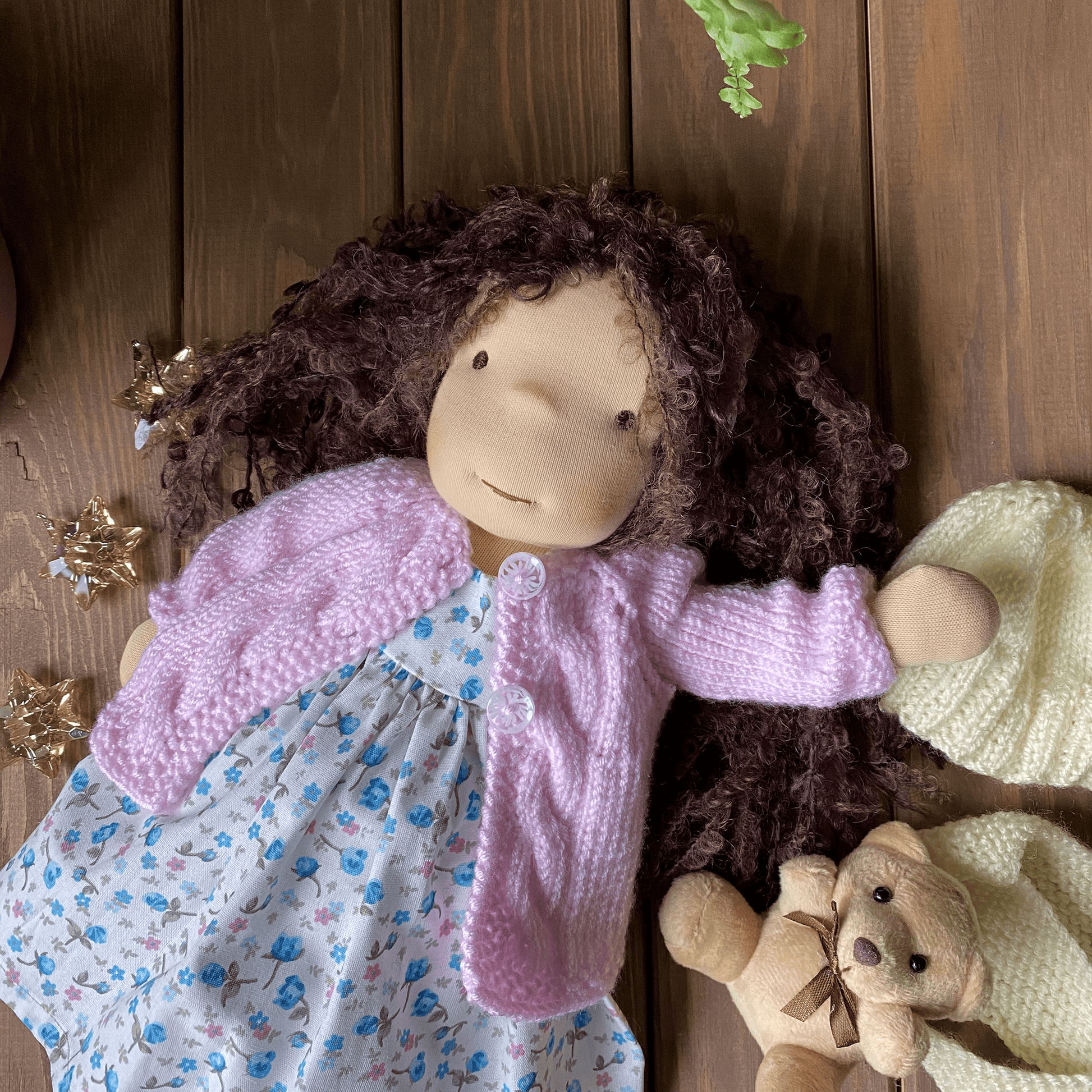 Handmade Waldorf Inspired Doll Birthday Gift for Daughter - Personalized Unique Heirloom Doll Cheer Up Gift for Kids