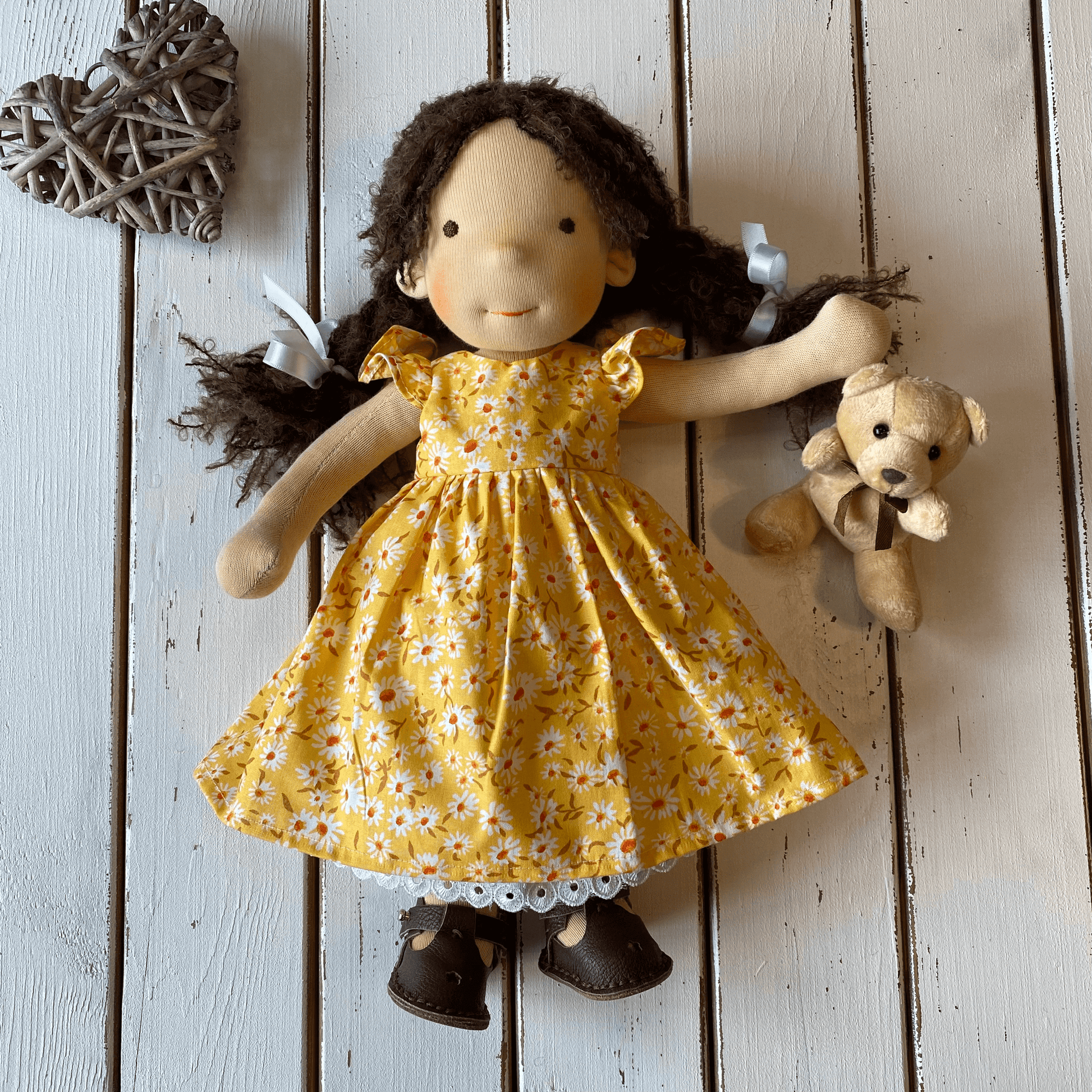 Waldorf Doll Type 5 Dress for 16 - 14 inch for Dolls | Handmade Cotton Doll Dress