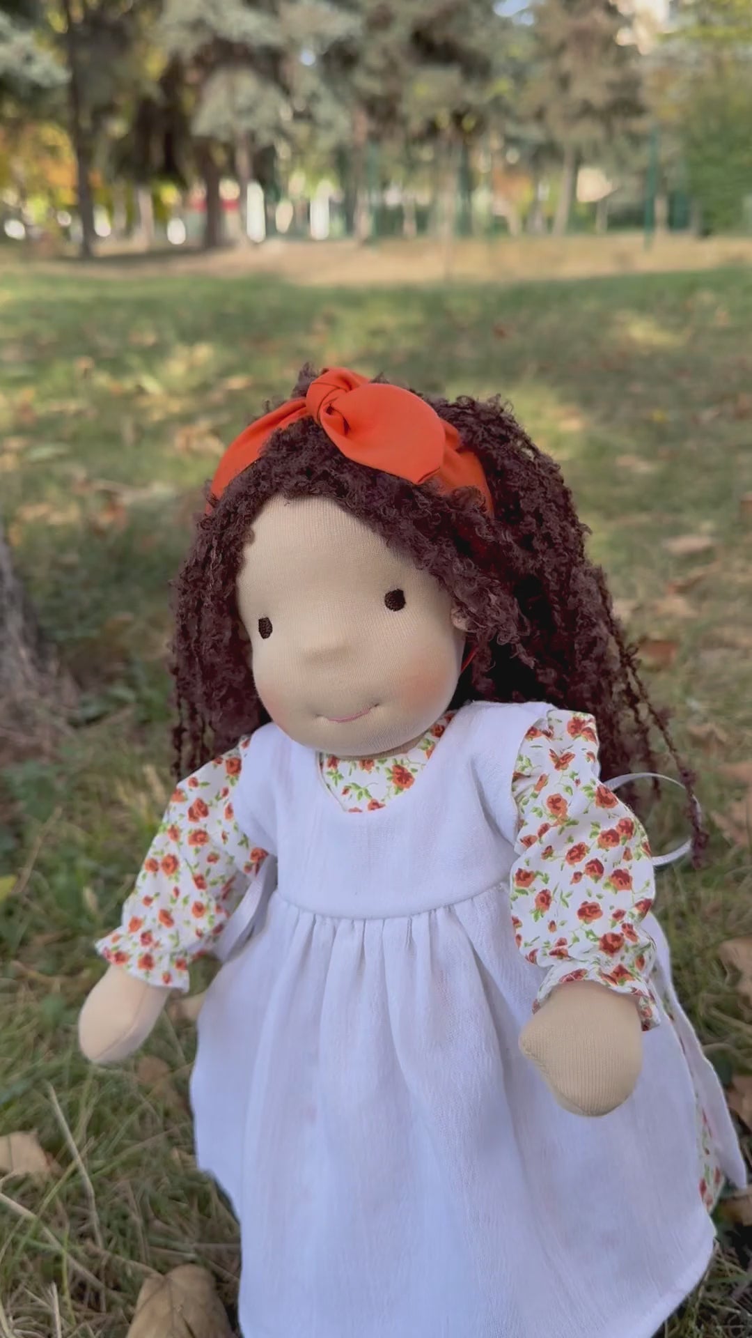 Handmade Waldorf Doll Christmas Gift for 2 Year Old Niece - Personalized Plush Toy Custom Gift for Kids - Special Family Rag Doll